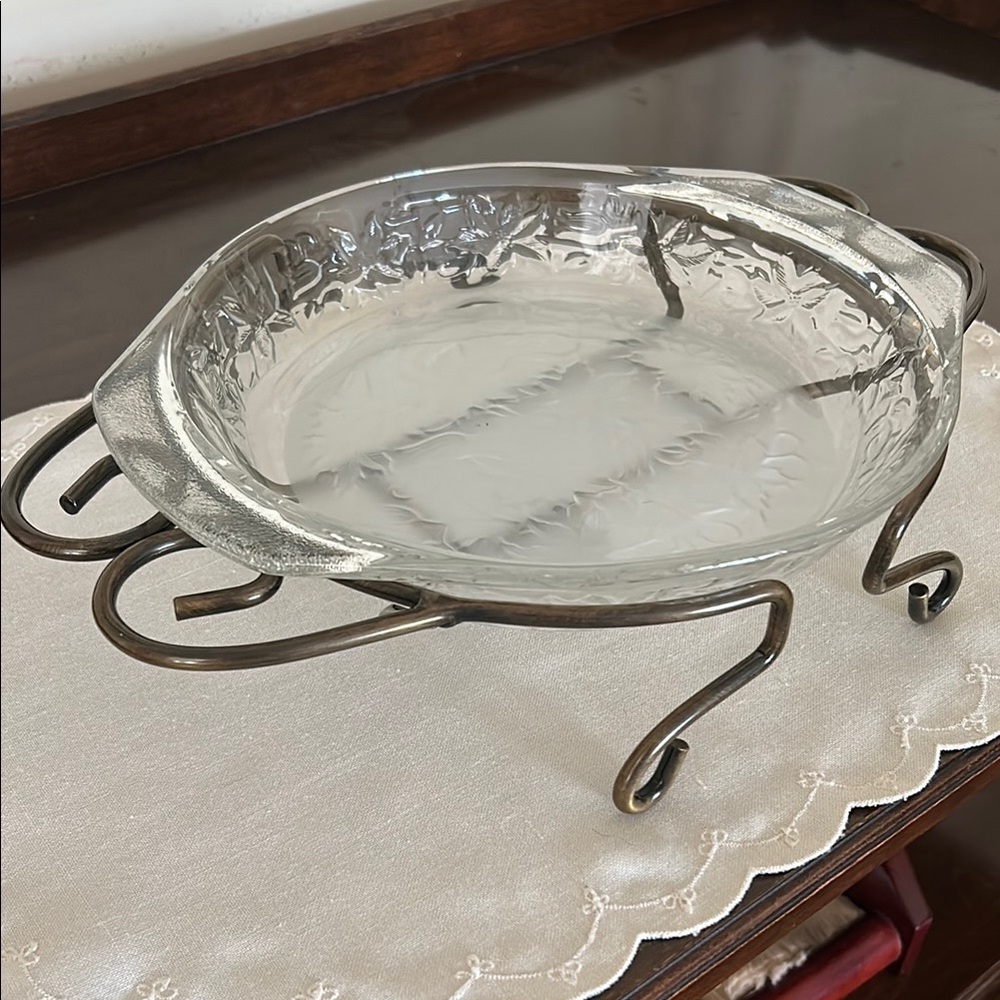 Princess House Elegant Pie Plate w/Stand